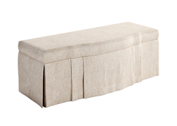 SKIRTED STORAGE BENCH